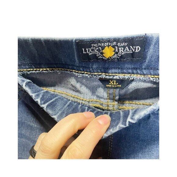 Lucky Brand Zoe Jegging XL Girls Blue Denim Stretch skinny Ankle Casual - Picture 4 of 5